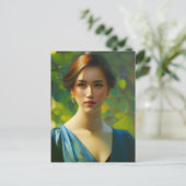 Briefkaart voor portretschildering van vrouwen (Staand voorkant)