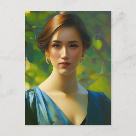 Briefkaart voor portretschildering van vrouwen (Voorkant)