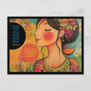 Briefkaart voor positieve bevestiging