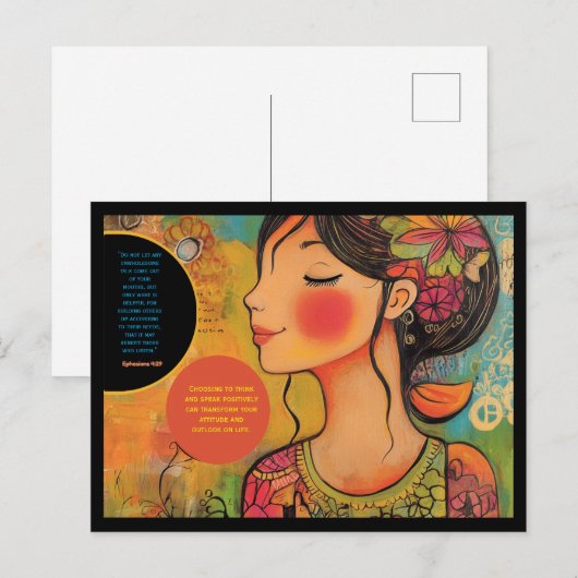 Briefkaart voor positieve bevestiging (Voorkant / Achterkant)