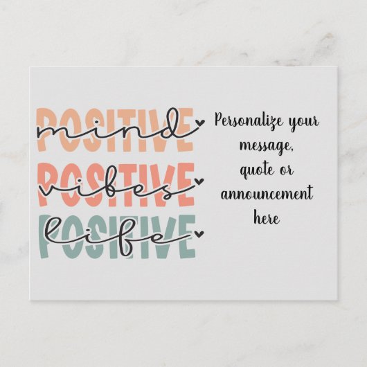 Briefkaart voor positieve bewustwording van het le (Voorkant)