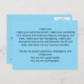 Briefkaart voor President Trump (Voorkant / Achterkant)