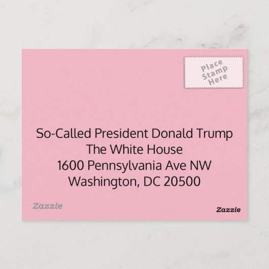 Briefkaart voor President Trump (Achterkant)