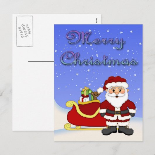 Briefkaart voor pretkerst (Voorkant / Achterkant)