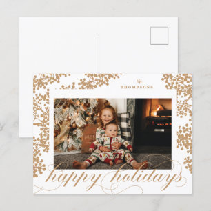 Briefkaart voor Prettige feestdagen van het script