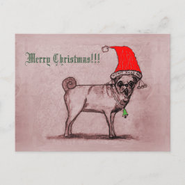 Briefkaart voor prettige kerstbeker
