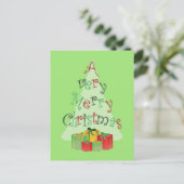 Briefkaart voor prettige kerstbomen (Staand voorkant)