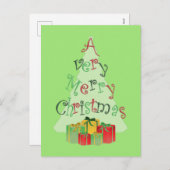 Briefkaart voor prettige kerstbomen (Voorkant / Achterkant)