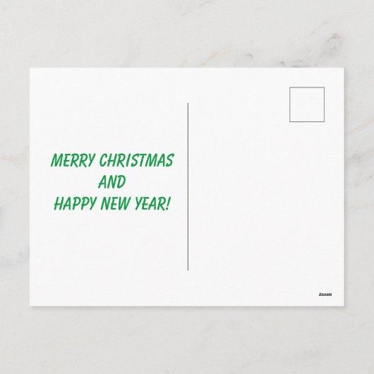 Briefkaart voor prettige kerstbomen (Achterkant)