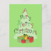 Briefkaart voor prettige kerstbomen (Voorkant)