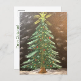 Briefkaart voor prettige kerstbomen