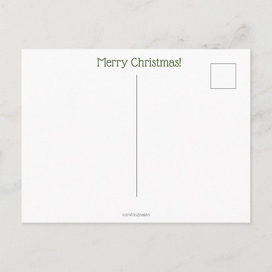Briefkaart voor prettige kerstbomen (Achterkant)