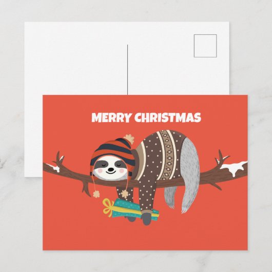 Briefkaart voor prettige kerstfeestdag (Voorkant / Achterkant)