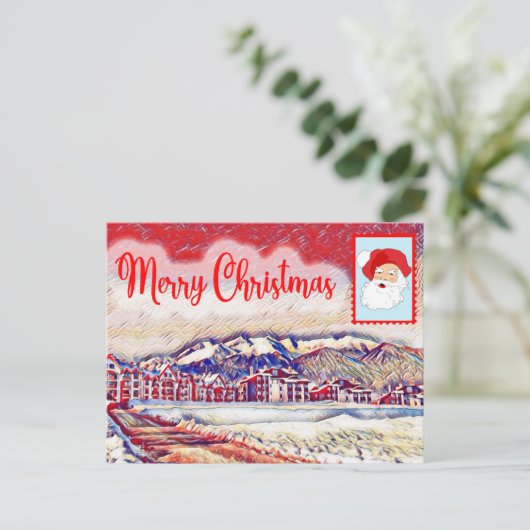 Briefkaart voor prettige kerstfeestdagen (Staand voorkant)