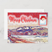 Briefkaart voor prettige kerstfeestdagen (Voorkant / Achterkant)