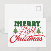 Briefkaart voor prettige kerstfeestdagen (Voorkant / Achterkant)