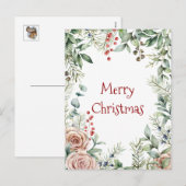 Briefkaart voor prettige kerstfeestdagen (Voorkant / Achterkant)