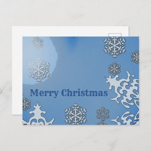 Briefkaart voor prettige kerstfeestdagen (Voorkant / Achterkant)