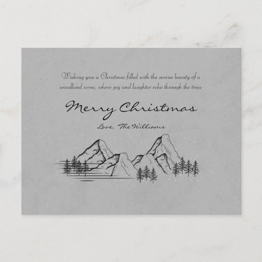 Briefkaart voor prettige kerstfeestdagen (Voorkant)