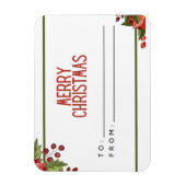 Briefkaart voor prettige kerstfeestdagen magneet (Verticaal)