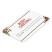 Briefkaart voor prettige kerstfeestdagen magneet (Linkerzijde)