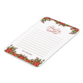 Briefkaart voor prettige kerstfeestdagen magneet (Linkerzijde)