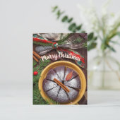 Briefkaart voor prettige kerstfeestdagen met X-mas (Staand voorkant)