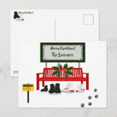 Briefkaart voor prettige kerstfeestjes (Voorkant / Achterkant)