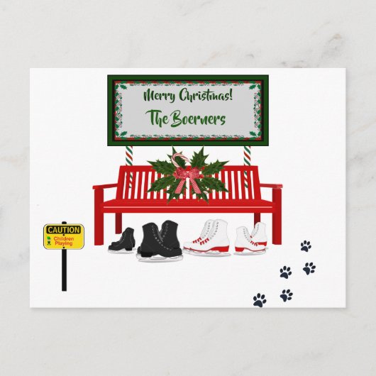 Briefkaart voor prettige kerstfeestjes (Voorkant)