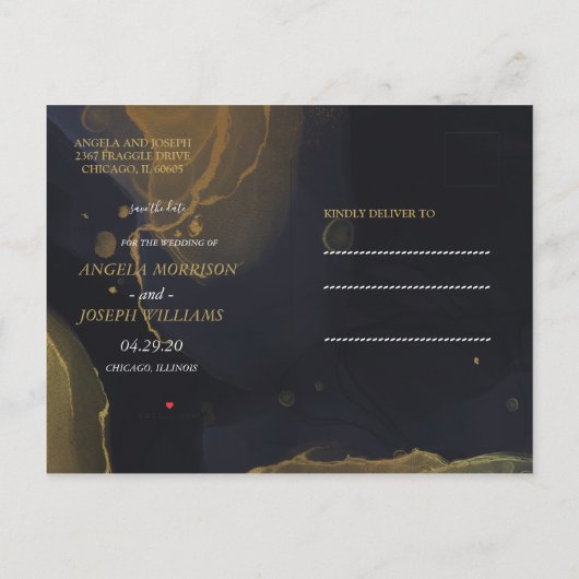 briefkaart voor publicatie op de datum opslaan in  (Achterkant)