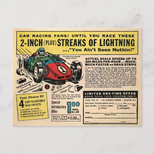 Briefkaart voor racepost (Voorkant)