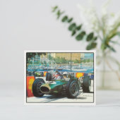 Briefkaart voor races met motor in stijl (Staand voorkant)
