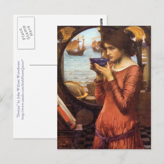 Briefkaart vóór Raphaelite van bestemming door J W (Voorkant / Achterkant)