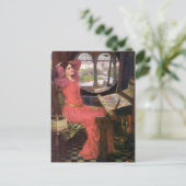 Briefkaart voor Raphaelite van John William Waterh (Staand voorkant)