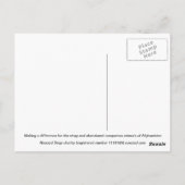 Briefkaart voor redding van nowzad (Achterkant)