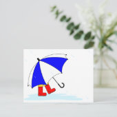 Briefkaart voor regenachtige dag (Staand voorkant)