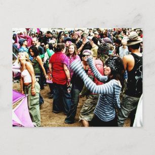 Briefkaart voor regenboogdansen