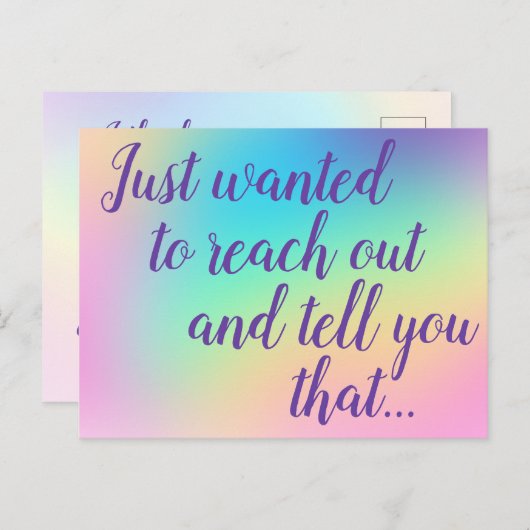 Briefkaart voor regenbooggradiënt (Voorkant / Achterkant)