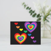 Briefkaart voor regenboogharten (Staand voorkant)