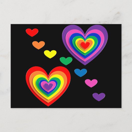 Briefkaart voor regenboogharten (Voorkant)