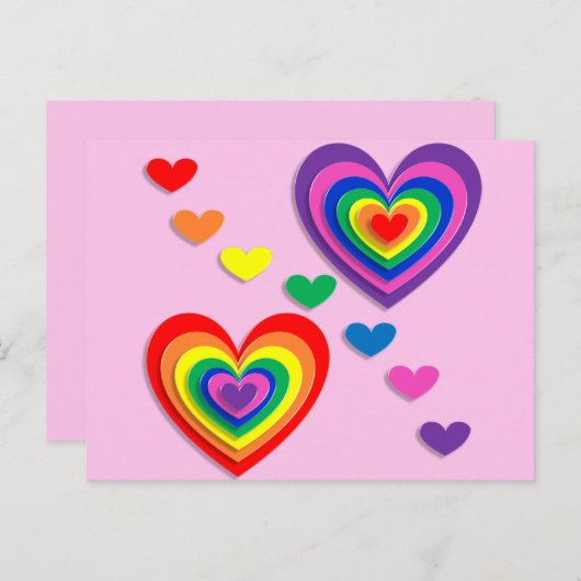 Briefkaart voor regenboogharten (Voorkant / Achterkant)