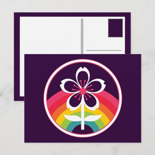 briefkaart voor regenboogkersen (Voorkant / Achterkant)