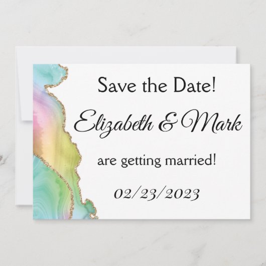 Briefkaart voor regenboogmarmer (Voorkant)