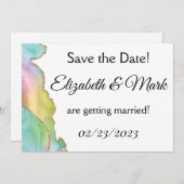 Briefkaart voor regenboogmarmer (Voorkant / Achterkant)