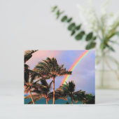 Briefkaart voor regenboogscènes in Hawaiian (Staand voorkant)