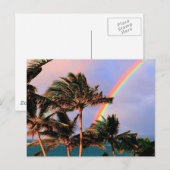 Briefkaart voor regenboogscènes in Hawaiian (Voorkant / Achterkant)