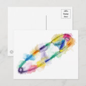 Briefkaart voor regenboogveiligheidspin (Voorkant / Achterkant)