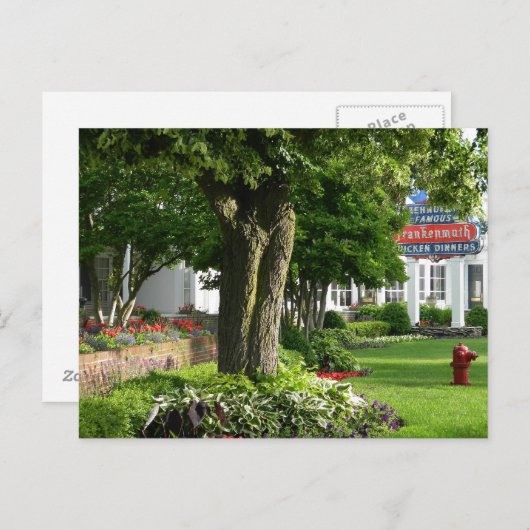 Briefkaart voor reisbestemming Frankenmuth Michiga (Voorkant / Achterkant)