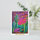 Briefkaart voor reiskunst in het nationaal park Sa (Staand voorkant)