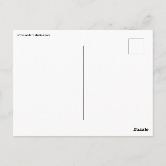 Briefkaart voor reiskunst in het nationaal park Sa (Achterkant)